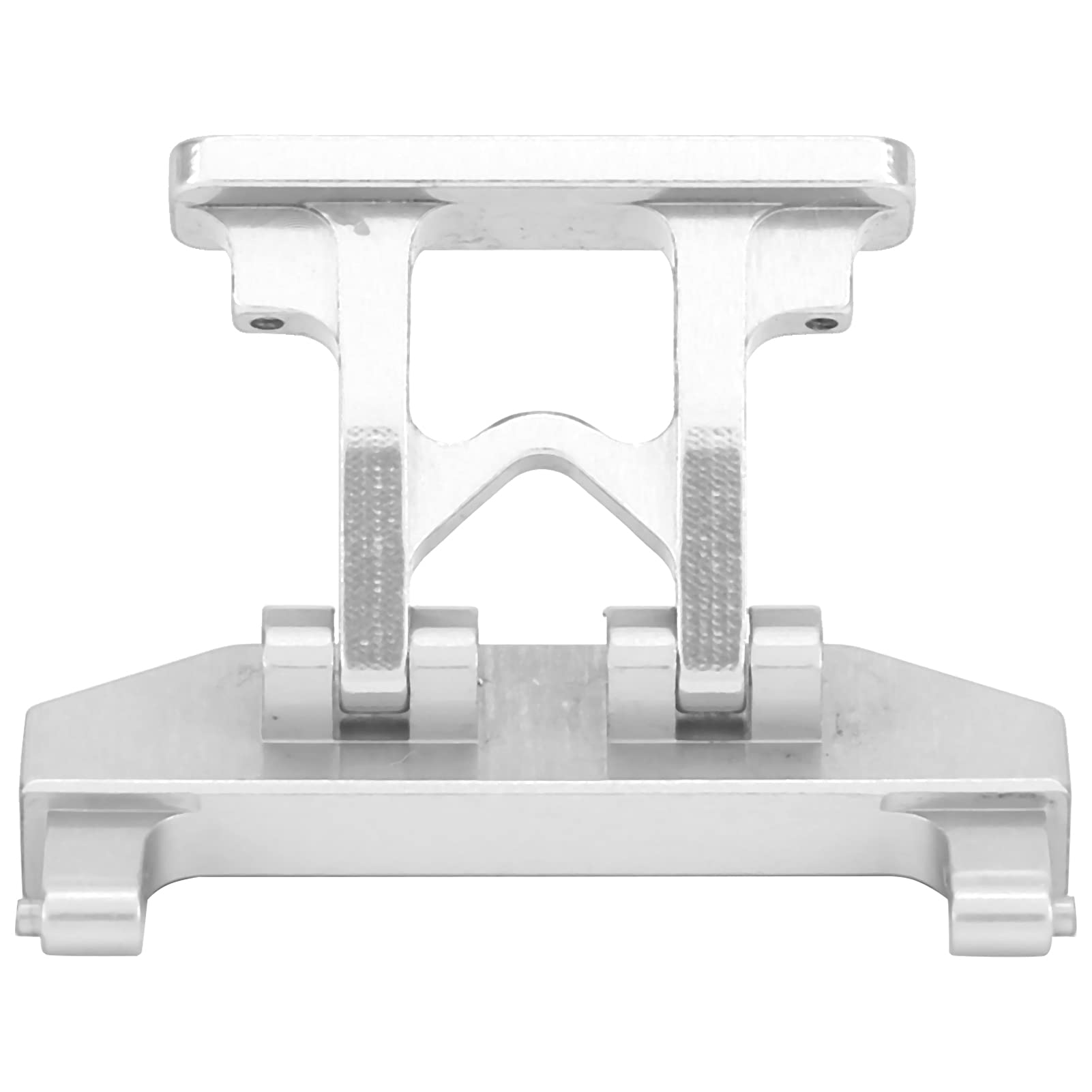 Premium Metal RC Rear Body Mount Support for Axial SCX24 90081 1/24 Scale Crawler - Silver | Durable Shell Connection Bracket | Off-Road & Trail Crawling Accessory