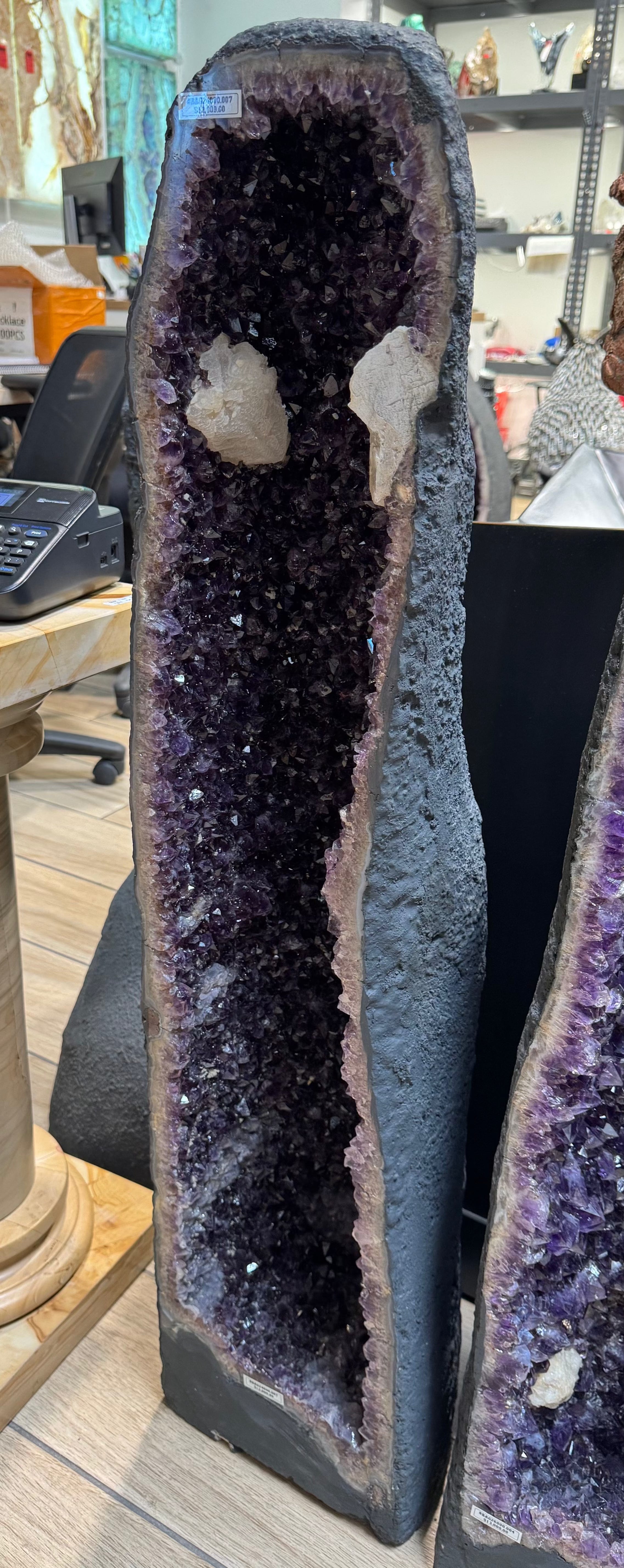 Natural Amethyst Geode Cathedral from Brazil - 42-123 lbs Large Crystal Cluster for Home Decor, Meditation & Healing | Spiritual Gift & Feng Shui Stone