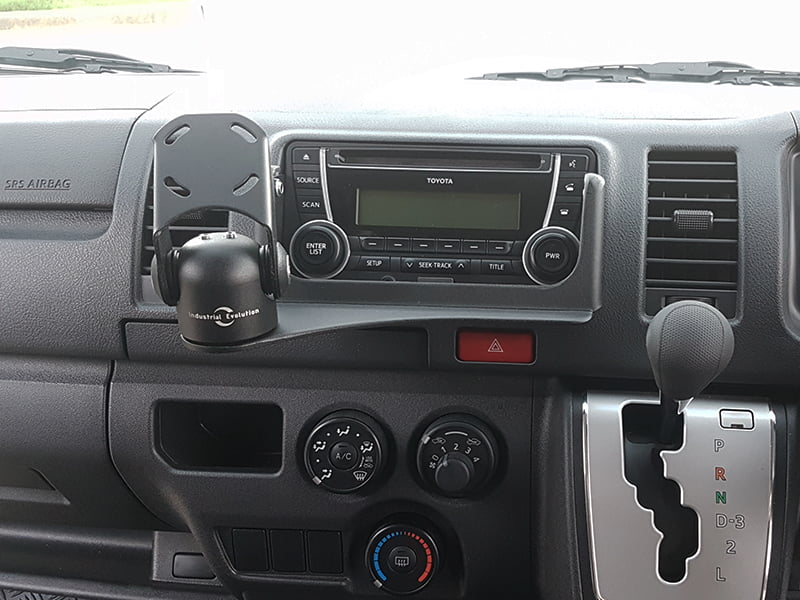 Industrial Evolution InDash Mount for Toyota HiAce (2005-2018) Right Hand Drive - Perfect for GPS Navigation & Phone Mounting While Driving