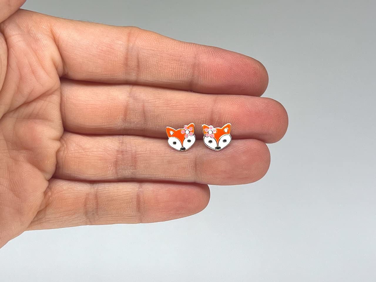 925 Sterling Silver Fox Earrings for Women - Elegant Animal Jewelry Gift for Birthday, Christmas & Everyday Wear