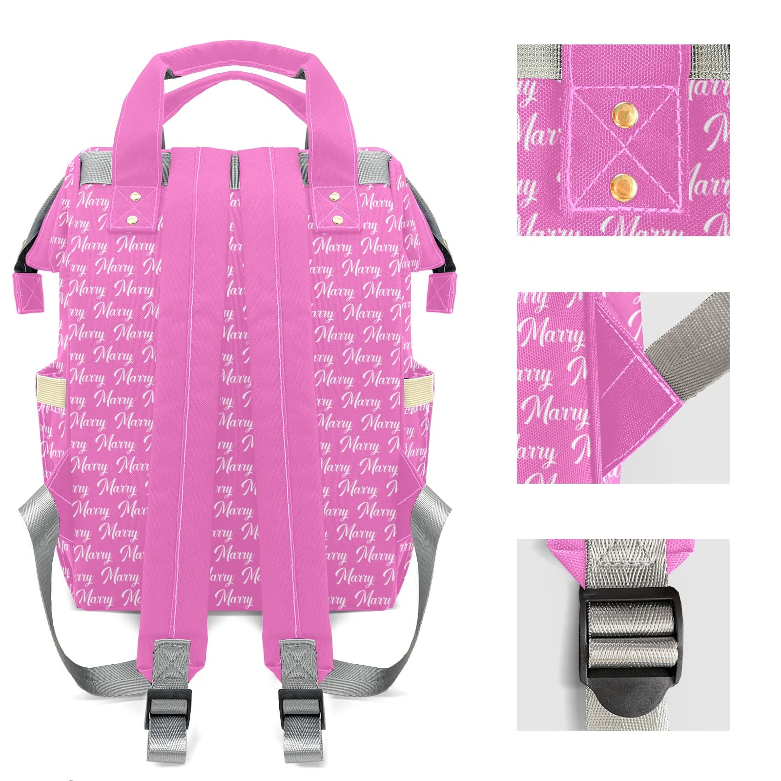 Personalized Large Capacity Waterproof Diaper Backpack for Baby Boys & Girls - Custom Name Diaper Bag with Multiple Pockets, Fashionable Shoulder Bag for Moms - Perfect for Daycare, Travel, and Everyday Use