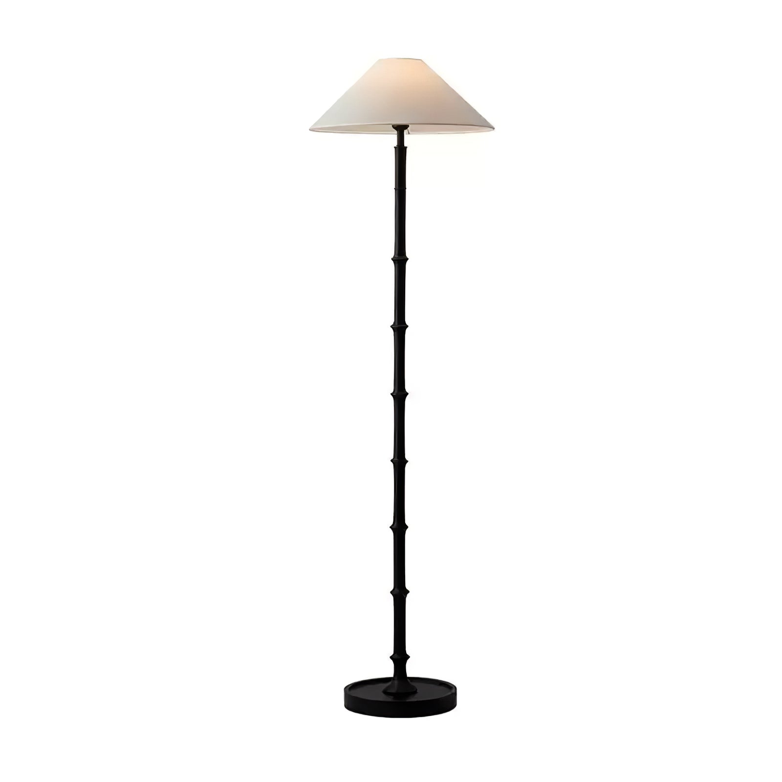 Modern Bamboo Knot Floor Lamp - Adjustable Height, Natural Wood Finish - Perfect for Living Room, Bedroom, or Office Decor