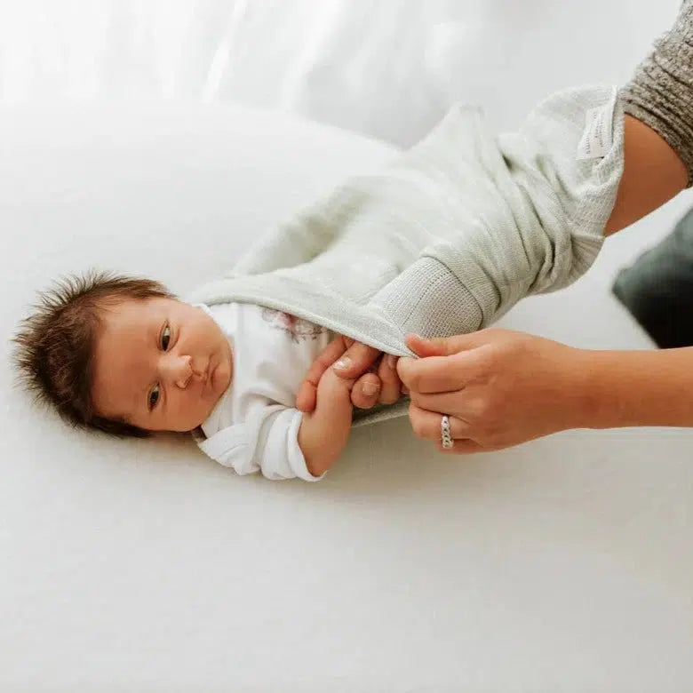 Swaddelini Bamboo Swaddle Sleep Sack - Soft & Breathable Baby Swaddle Blanket for Newborns to 6 Months, Mint Green - Perfect for Nighttime Sleep & Naptime Comfort