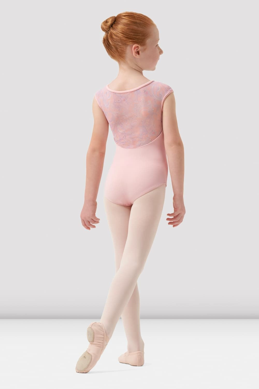 Girls Mirella Paisley Cap Sleeve Leotard - Dancewear for Ballet, Gymnastics & Performance - Comfortable Stretch Fabric for Kids