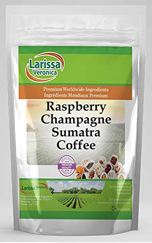 Premium Sumatra Coffee Beans with Raspberry & Champagne Flavor - Gourmet Whole Bean Coffee, Naturally Flavored (16 oz) for Coffee Lovers - Perfect for Gifts, Special Occasions & Home Brewing