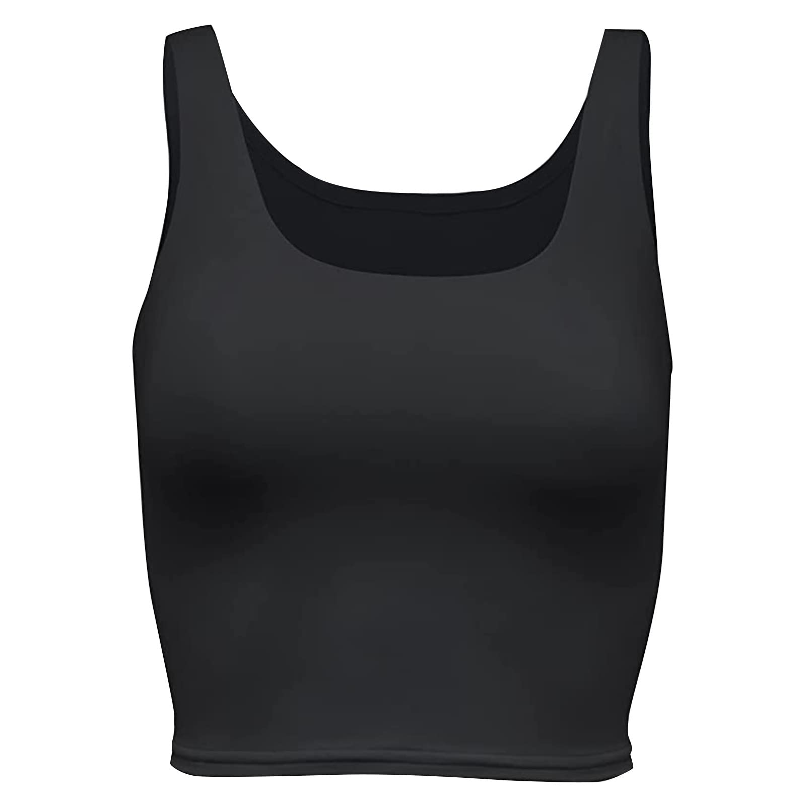 Women's Sleeveless Strappy Tank Top - Square Neck Double Layer Workout Shirt for Yoga, Gym & Casual Wear | Breathable Fitness Crop Top for Women