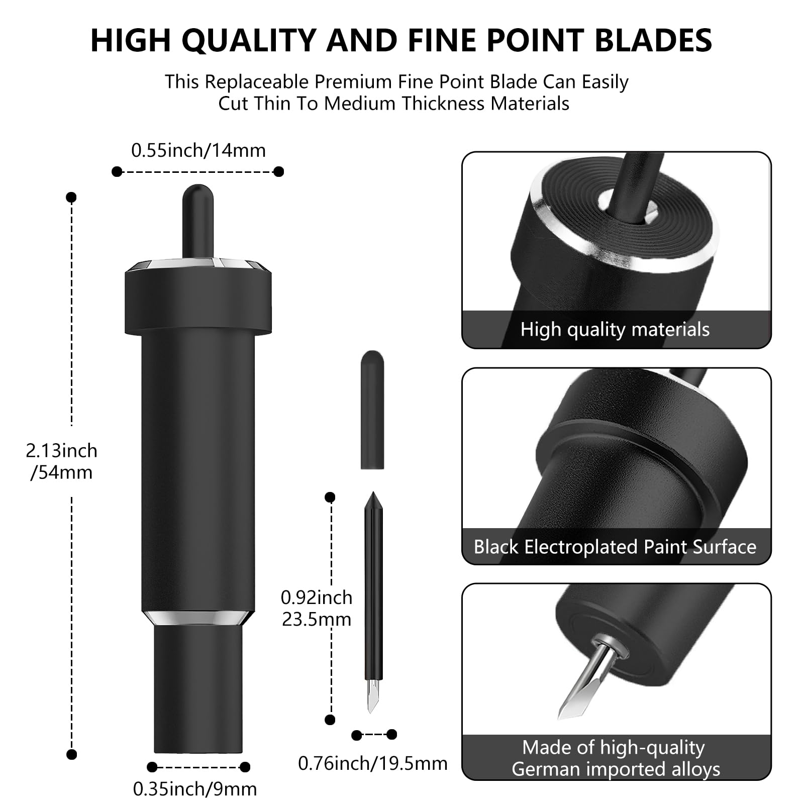 Cricut Deep Cut Blade 60° - Compatible with Maker 3/4, Explore 3/4, Air 2/Air, One & Venture - Premium Replacement Blade for Cutting Leather, EVA Foam, Aluminum Foil & Magnetic Sheets - Perfect for DIY Crafts, Scrapbooking & Vinyl Projects