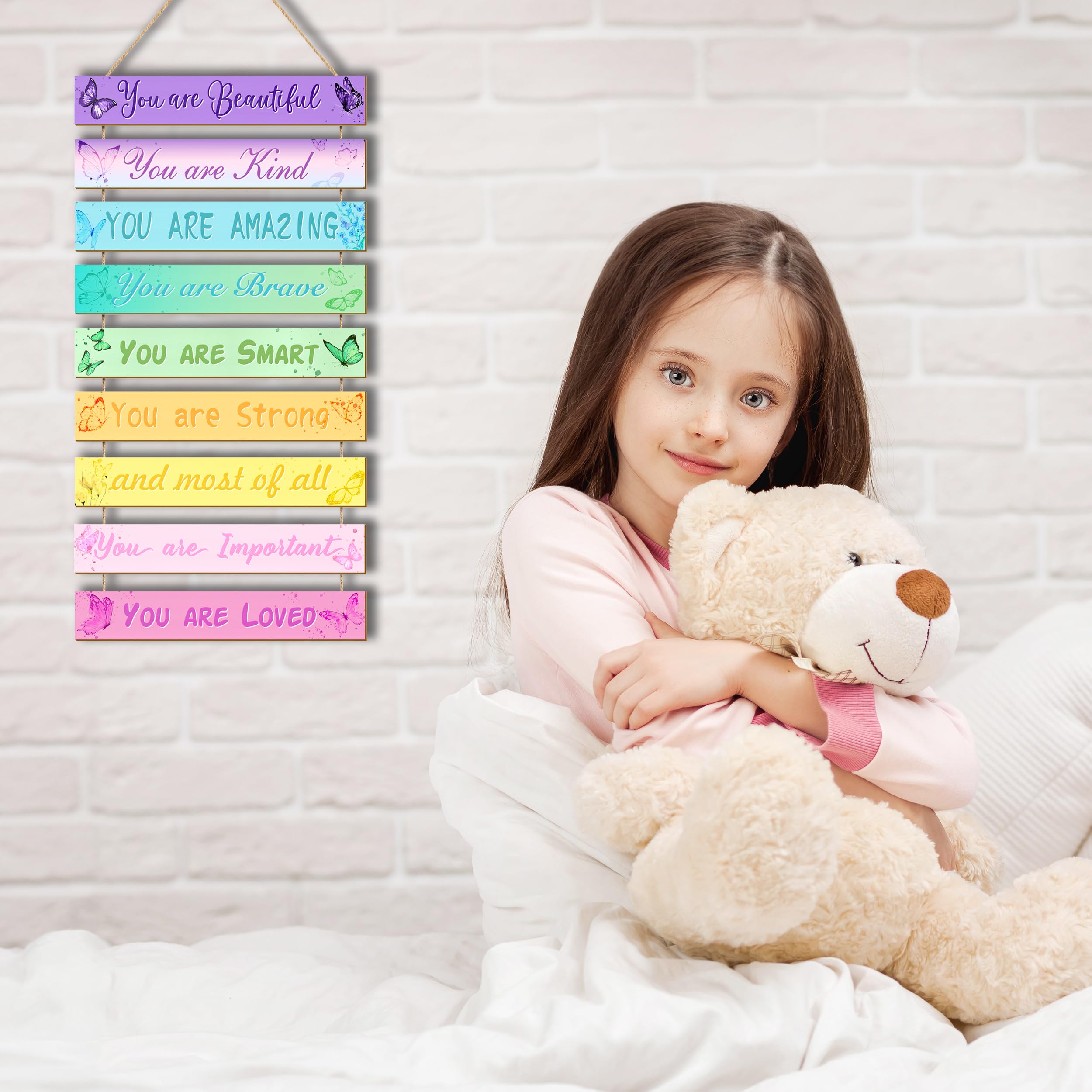 9-Piece Butterfly Room Decor Set for Teen Girls - Inspirational Wall Hanging Plaques, Princess Bedroom & Nursery Decor (Perfect for Birthday Gifts & Kids' Room Makeover)
