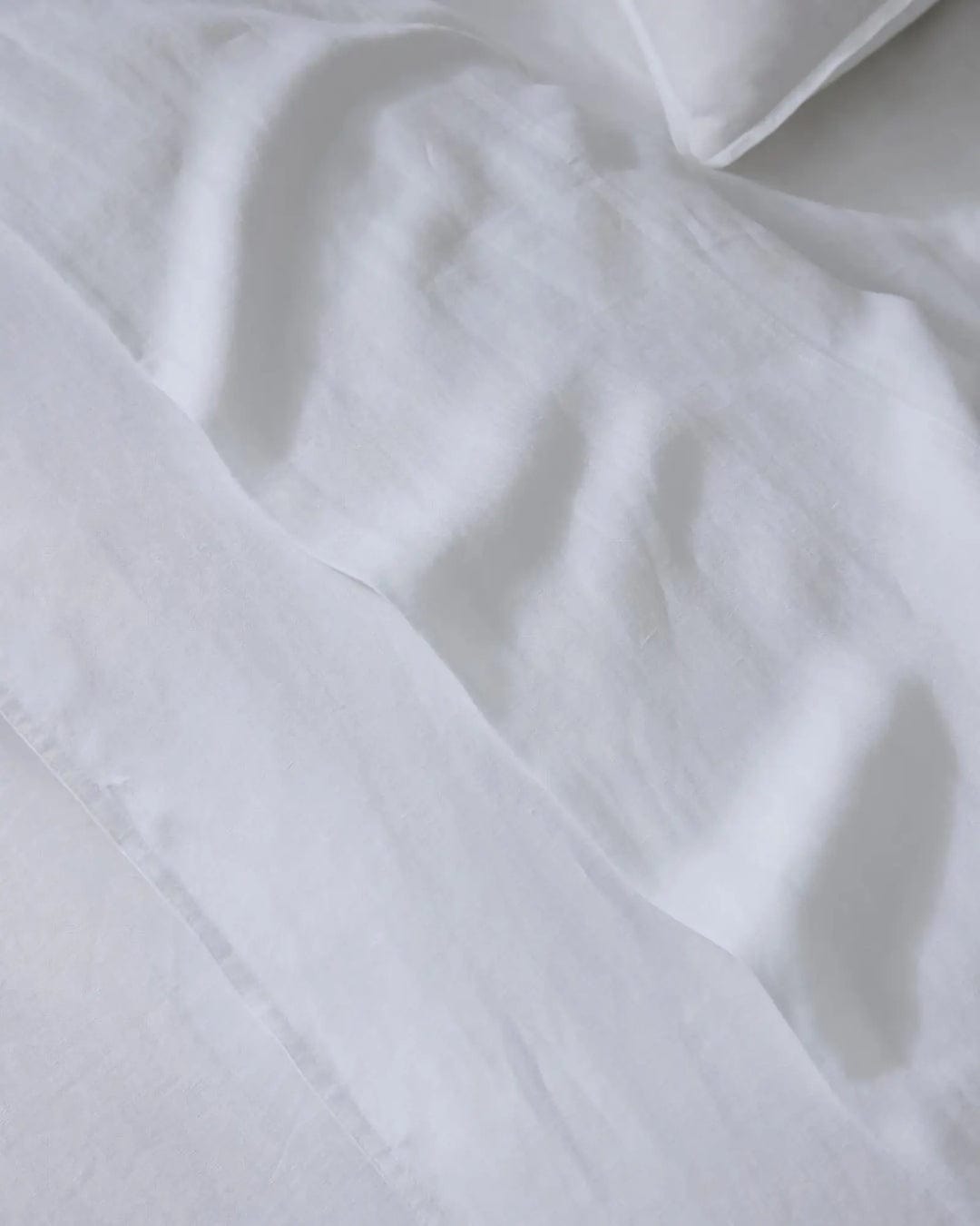 Premium Ravello White Linen Flat Sheet Queen Size - Soft & Breathable Bedding for Hotels, Guest Rooms & Luxury Home Decor