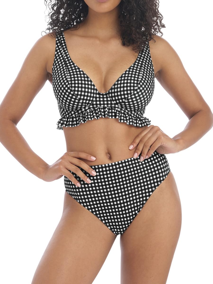 Freya Women's Check in Underwire High Apex Bikini Top - Sexy Swimwear for Beach, Pool & Summer Vacations | Supportive & Comfortable Swim Top for Women