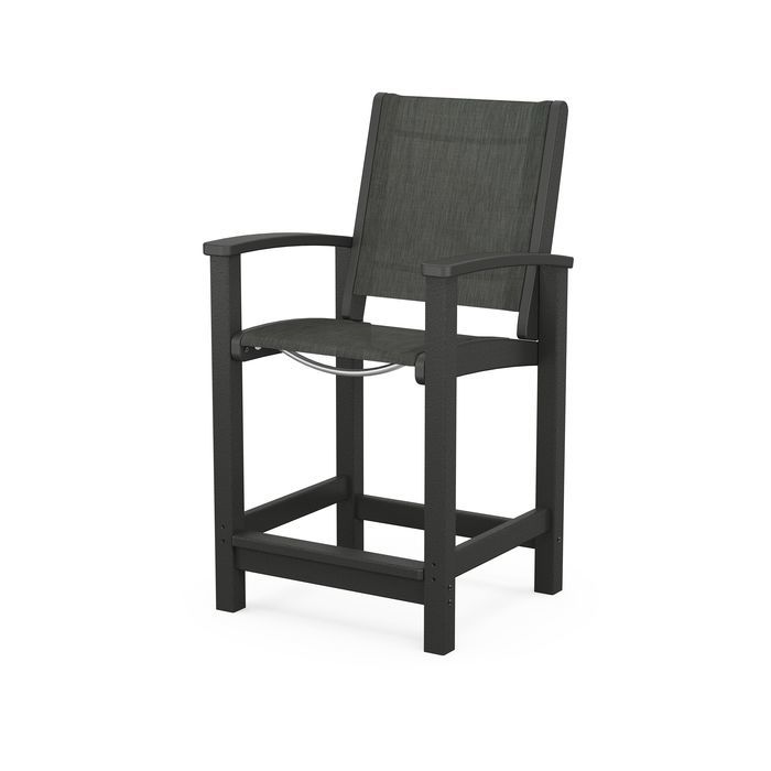 POLYWOOD Coastal Counter Chair - Durable Outdoor Bar Stool for Patio, Deck & Poolside - Weather-Resistant & Low Maintenance