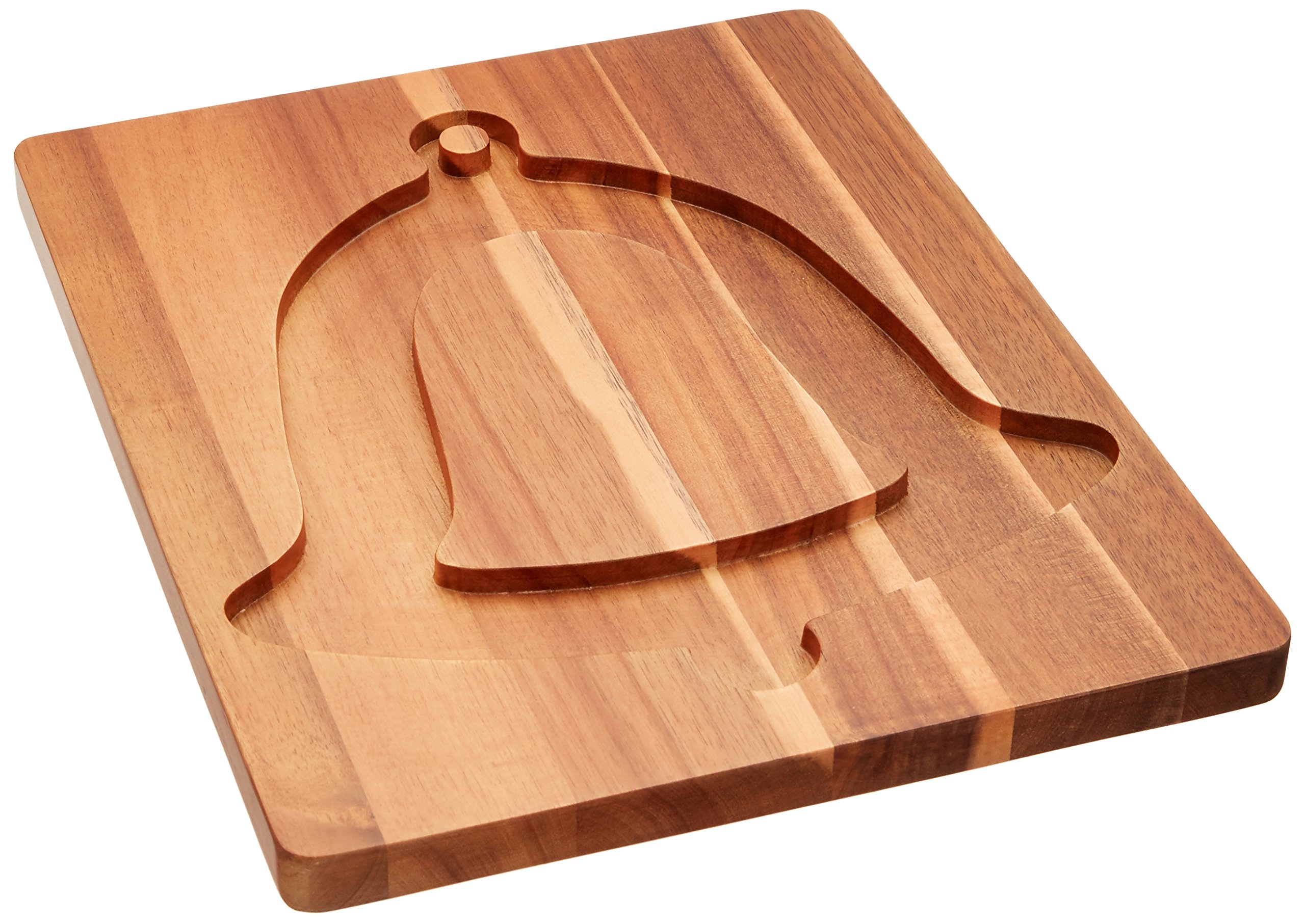 Lenox Bell Cracker and Cheese Serving Board - Elegant Brown Wooden Charcuterie Platter for Entertaining, Wine Pairing & Holiday Gift Giving