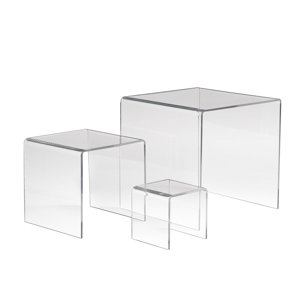 Econoco FF/DR4410 Acrylic Display Risers Set of 6 (3 Sizes: 3
