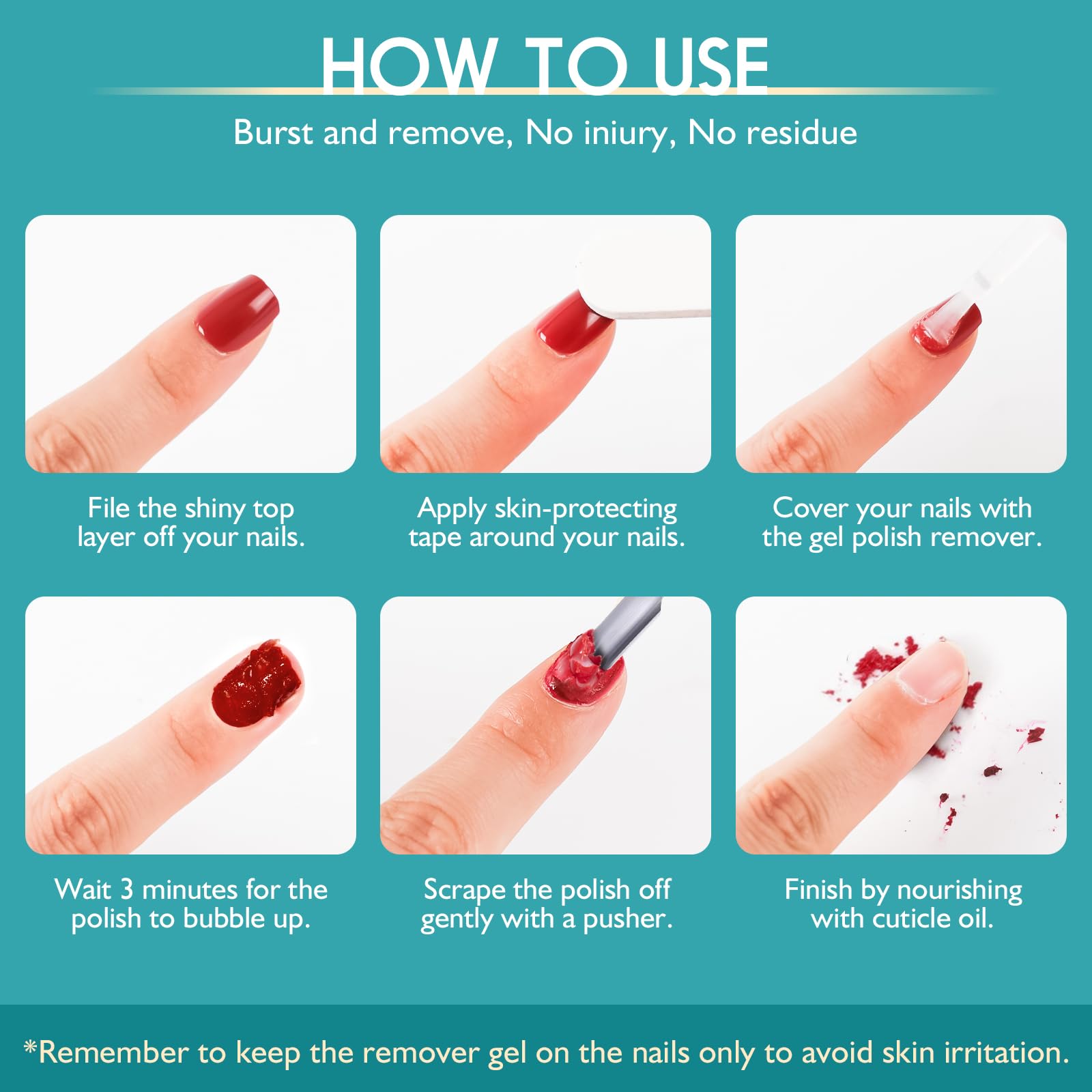 Professional Gel Nail Polish Remover Kit - Fast Acting in 3-5 Minutes, No Foil Needed, 20ml x 2 Pack for Salon & Home Manicure - Perfect for DIY Nail Care & Gel Polish Removal