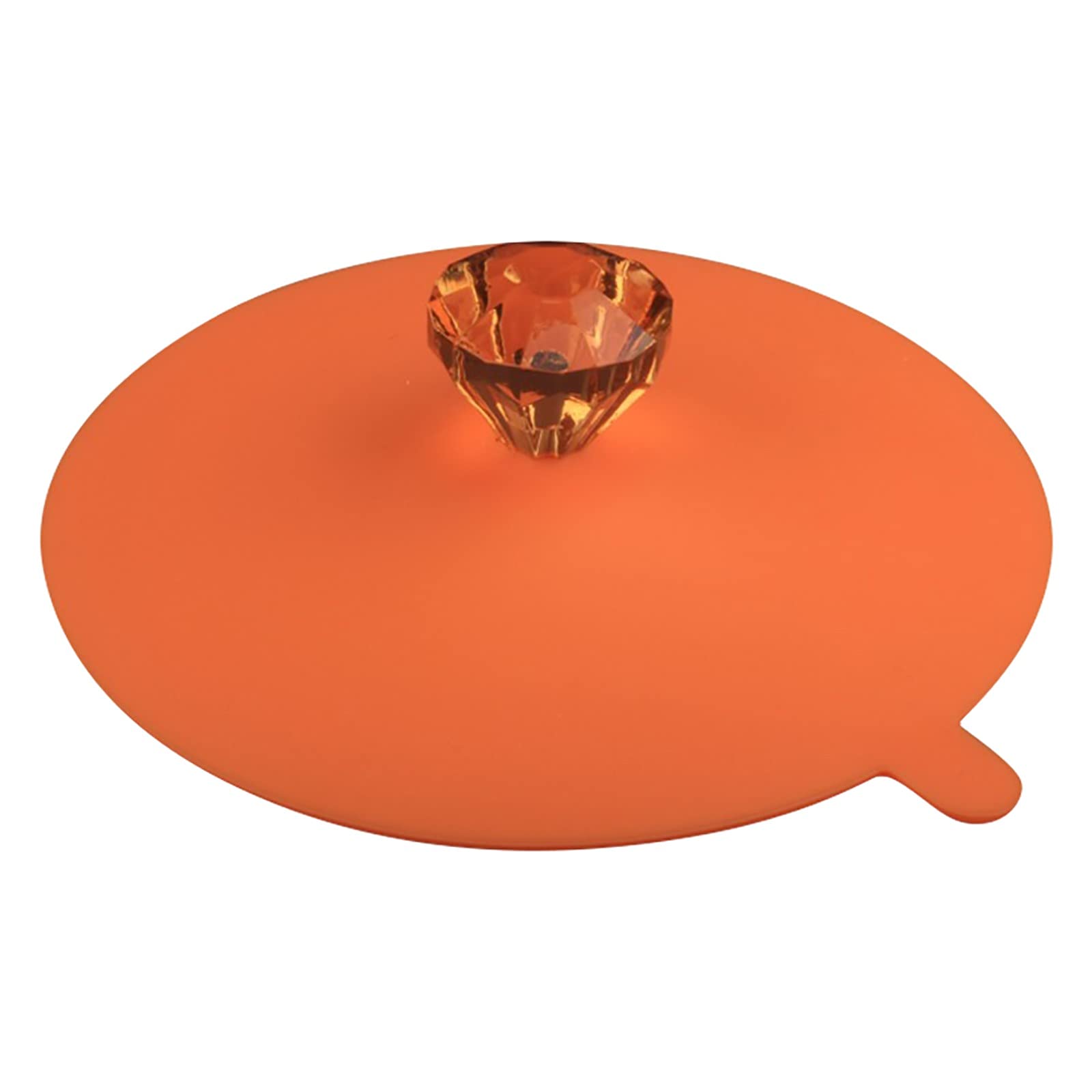 BRADEM Silicone Diamond Cup Cover - Heat Resistant Creative Lid for Coffee, Tea & Hot Drinks - Home Gadgets & Kitchen Accessories (Orange, One Size) - Perfect for Office, Travel & Daily Use