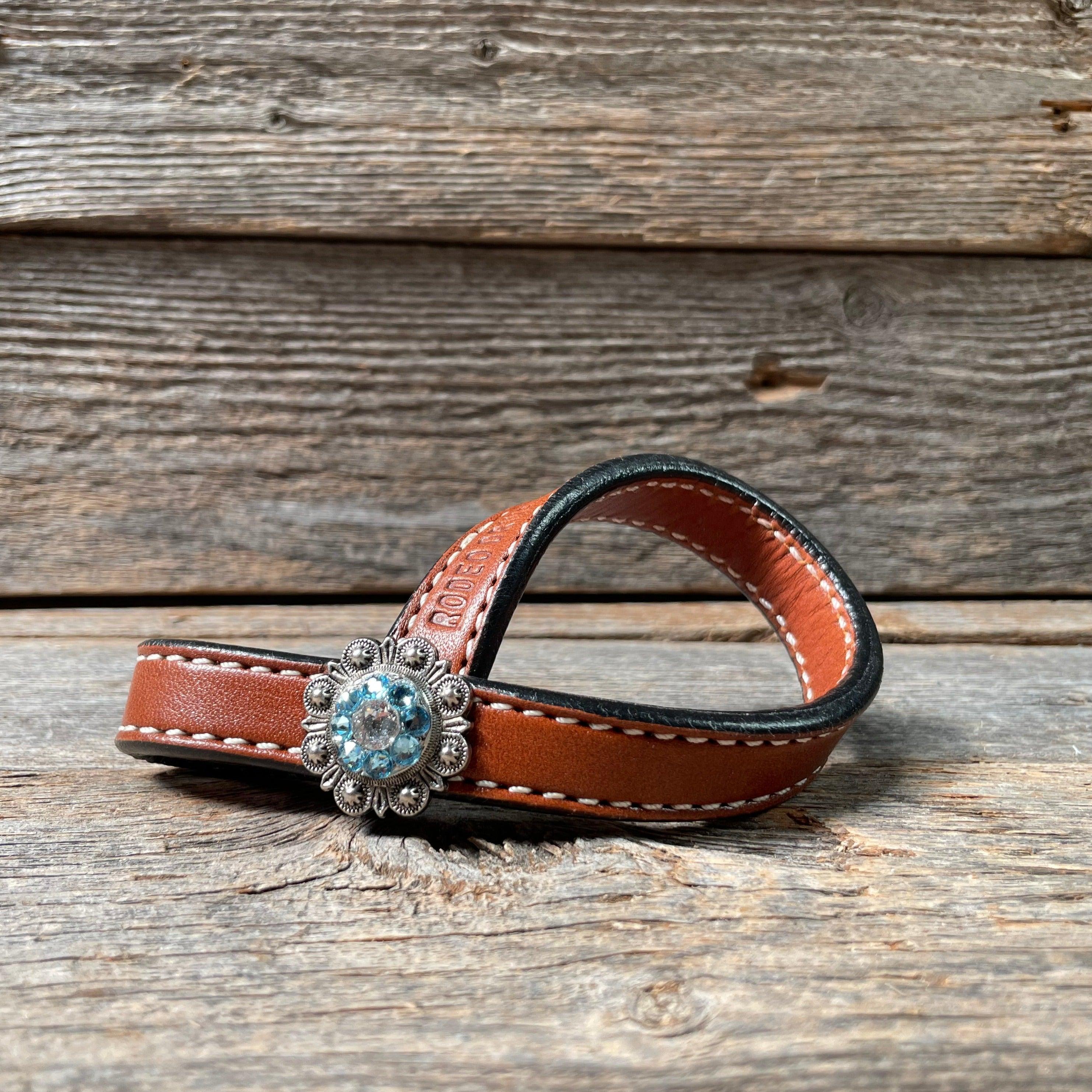 Natural Crystal Medium Oil Rustic Tie Down Keepers - Durable Leather Straps for Horse Tack, Western Saddles & Equestrian Gear | Perfect for Ranch Work, Trail Riding & Stable Organization