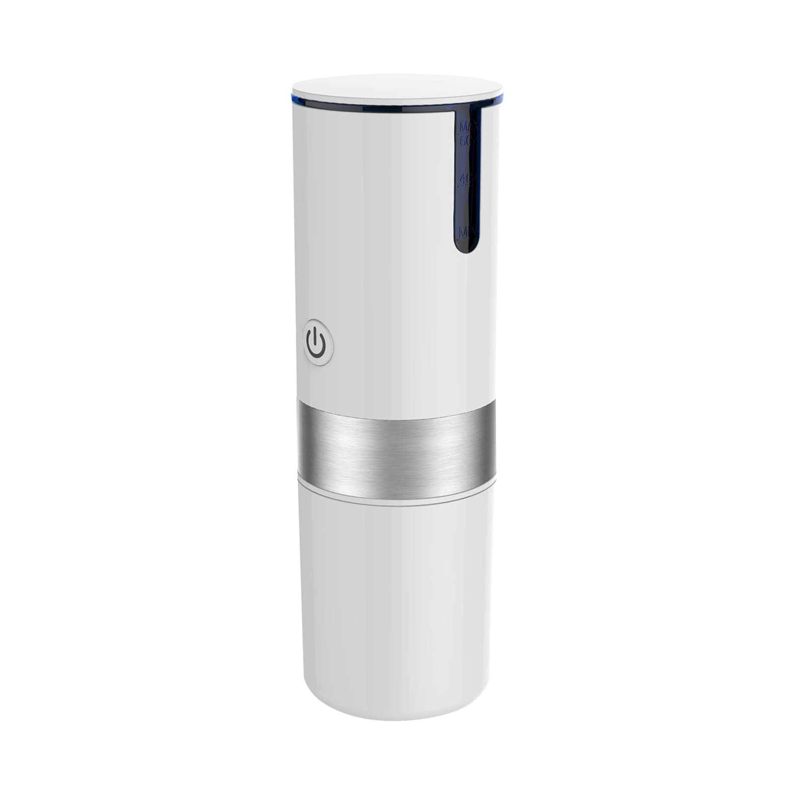 Boddenly 304 Stainless Steel Automatic Coffee Machine - Low Power Consumption, USB/Battery Operated for Home, Office, Travel & Sports - White Electric Coffee Maker with Sausage Mixer Function (Perfect for Camping, Gifts & Small Spaces)
