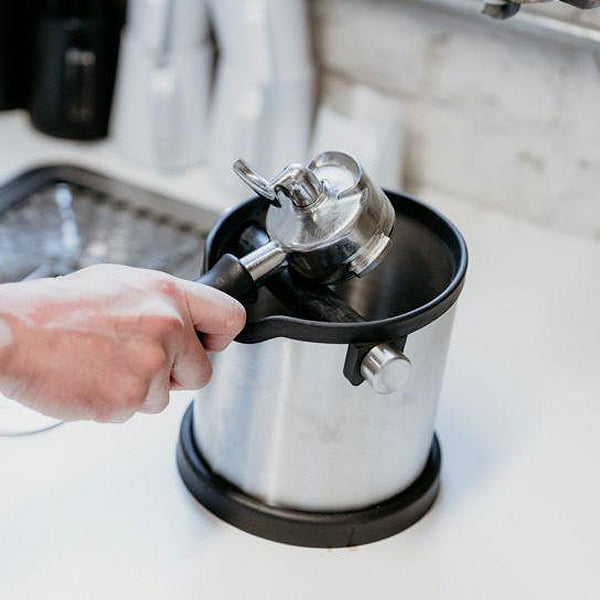 Premium Rhino SS Knock Box - Durable Stainless Steel Coffee Grounds Container for Espresso Machines | Perfect for Home Baristas & Coffee Shops | Compact & Hygienic Coffee Waste Disposal Solution