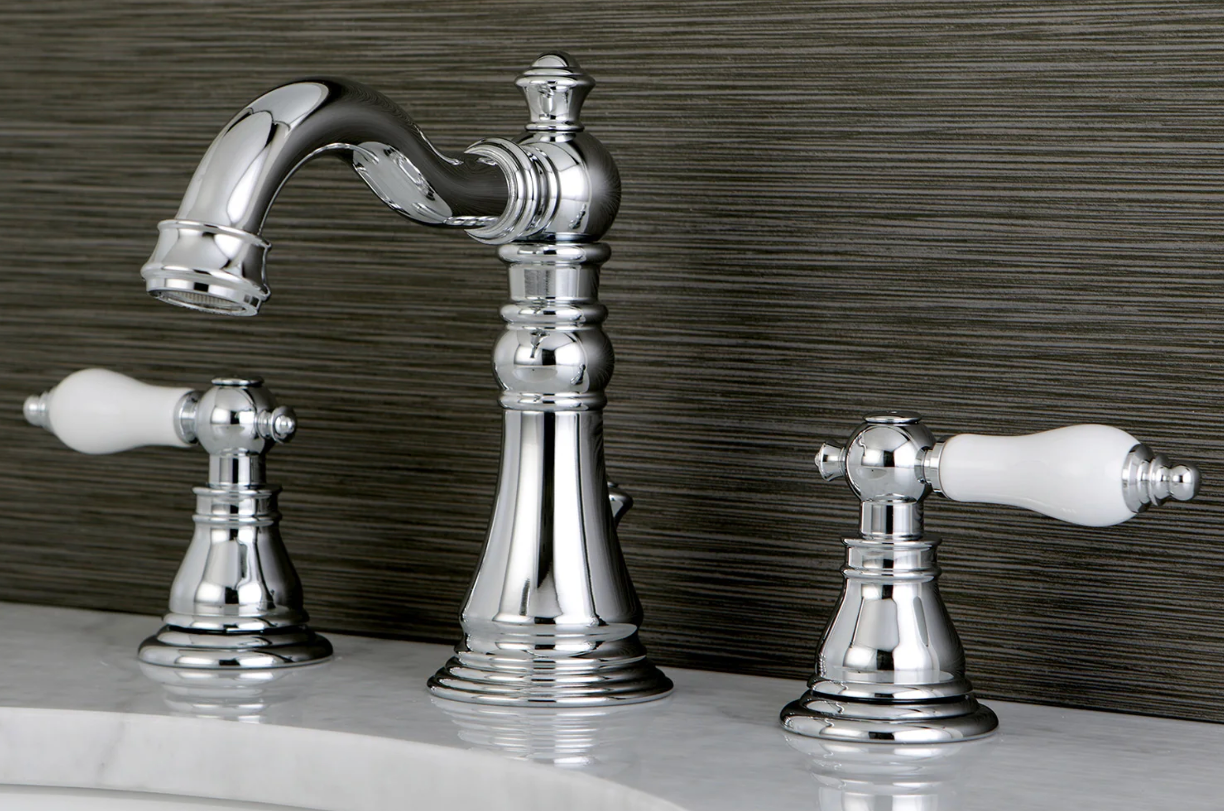 2 Handle Widespread Bathroom Faucet with Pop-Up Drain - Perfect for Modern Vanities and Powder Rooms (Brushed Nickel Finish)