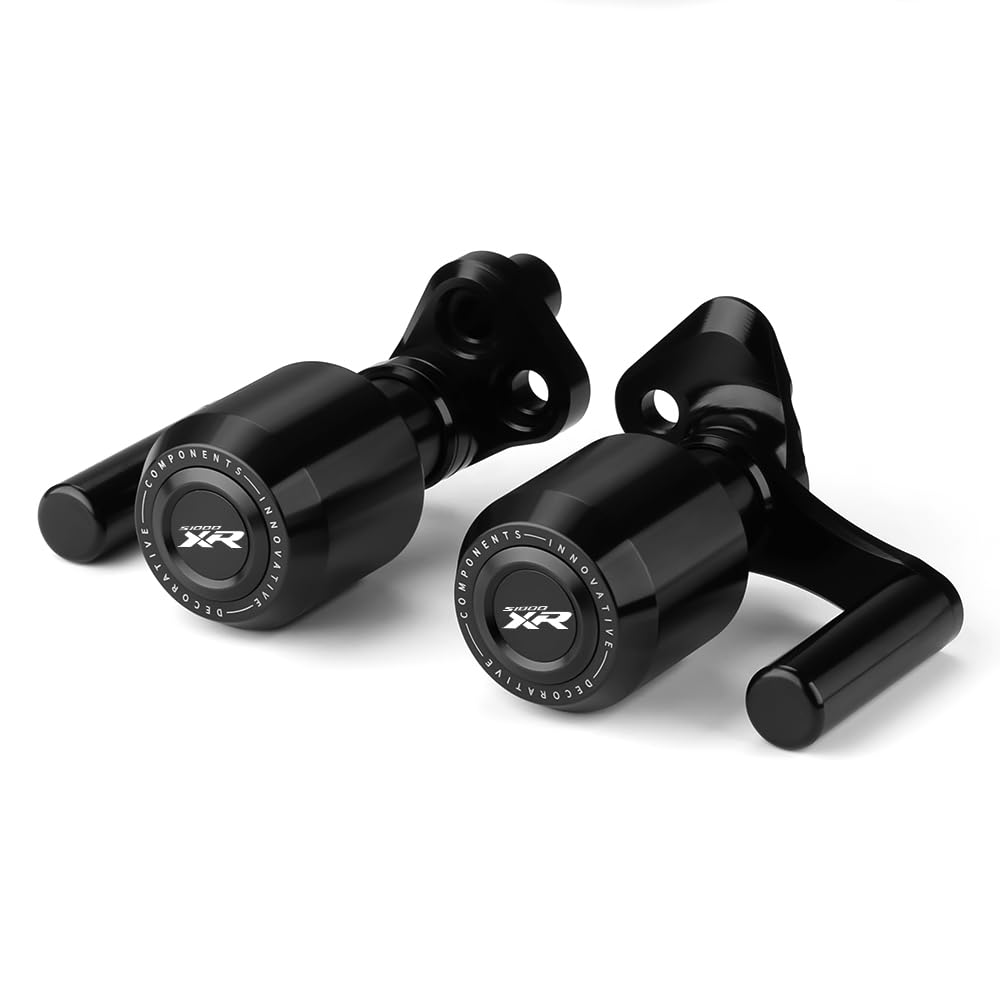 BMW S1000XR Motorcycle Frame Sliders (2020-2023) - Crash Protection Pads with LED Spotlight Bracket | Anti-Collision & Drop Protection | Durable Black Accessories for Adventure Riding & Urban Commuting