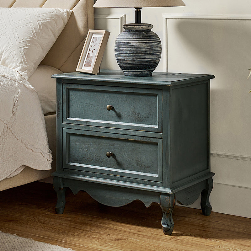 Galatea 24 Inch Tall 2-Drawer Nightstand Chest - Modern Bedside Table with Optional Styles for Bedroom, Living Room, or Office Storage