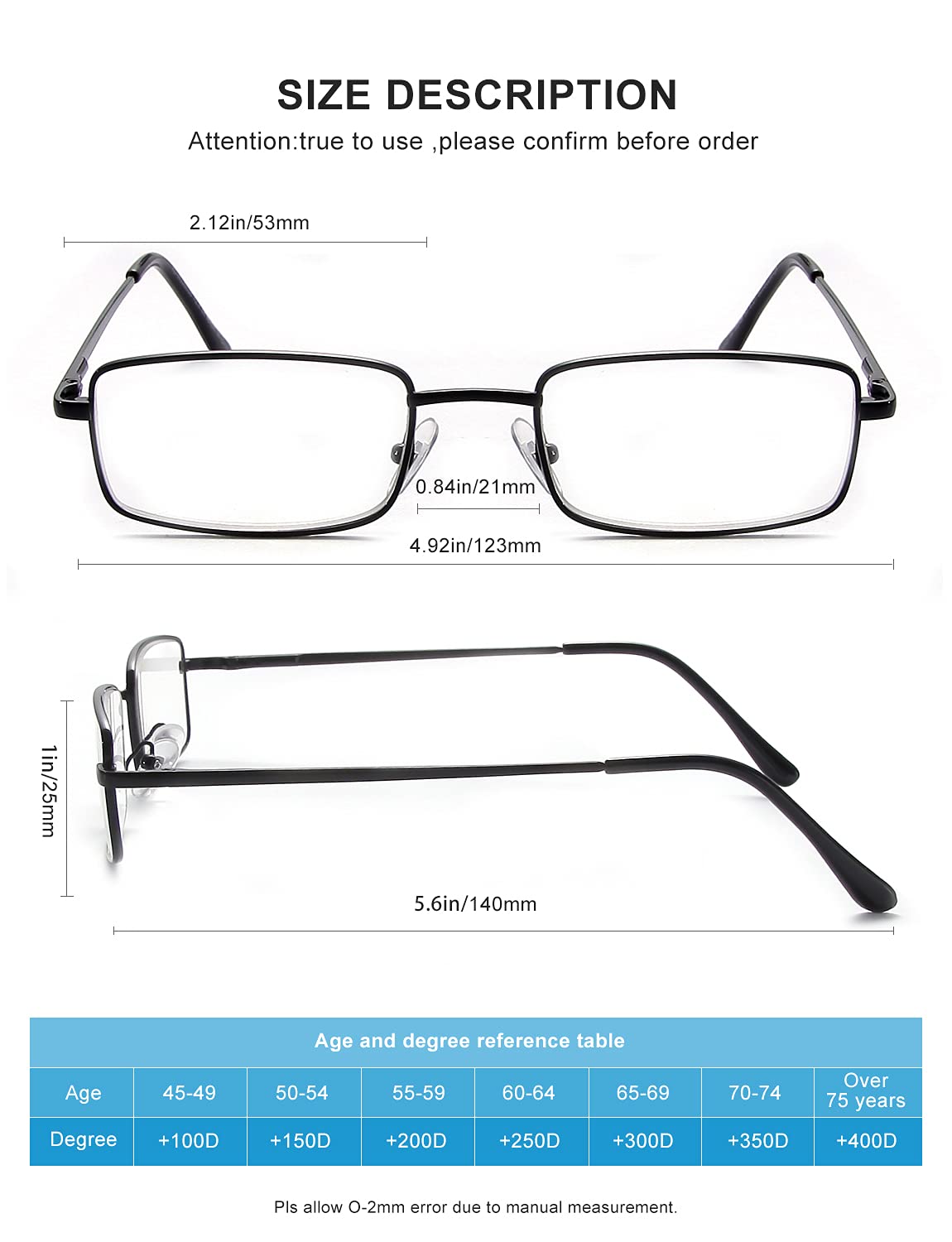 OKH Blue Light Blocking Reading Glasses - 3 Pack Metal Frame for Men - Perfect for Office & Screen Use