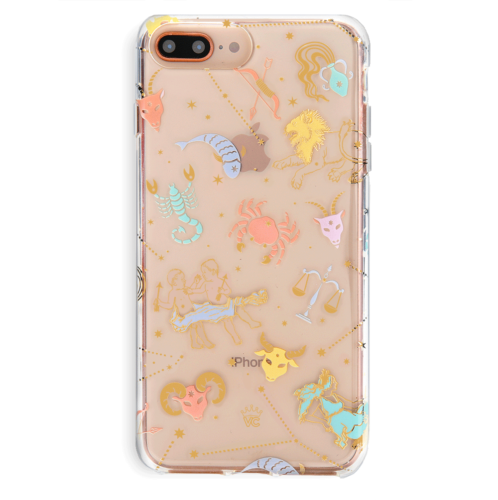 Zodiac Sign Clear iPhone Case - Slim Protective Cover for iPhone 12/13/14/15 Pro Max - Perfect for Daily Use, Work & Travel