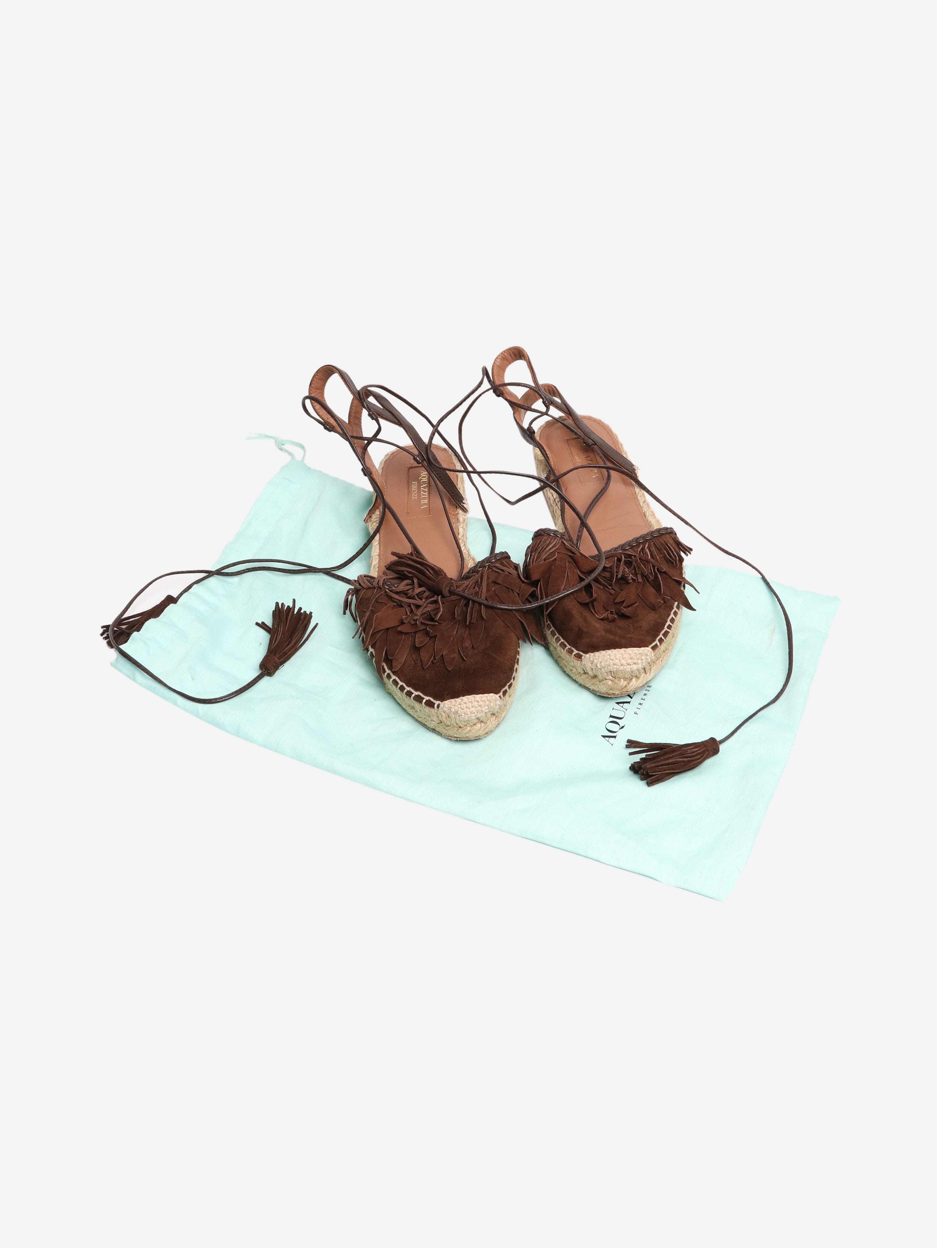 Women's Brown Suede Espadrilles - Size EU 38 (UK 5) | Comfortable Summer Casual Shoes for Beach, Vacation & Everyday Wear