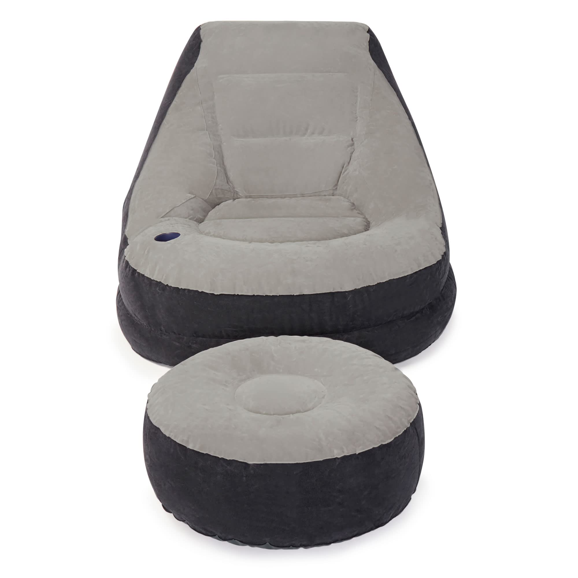 Intex Inflatable Ultra Lounge with Ottoman - Premium Comfort for Pool, Beach & Backyard Relaxation | Portable Air Sofa for Outdoor Lounging, Vacation & Summer Fun