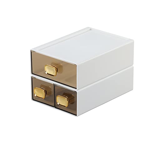 1 Middle & 2 Small Drawers, White