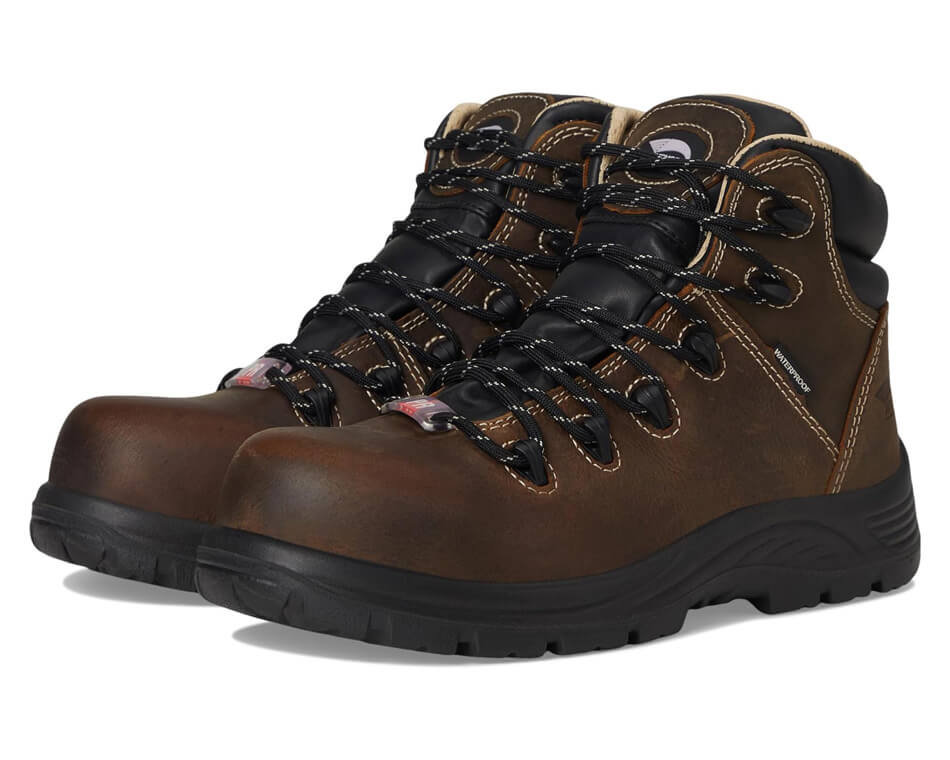 Framer Women's Puncture Resistant Composite Toe Work Boots - Brown Safety Shoes for Construction, Warehouse & Outdoor Work