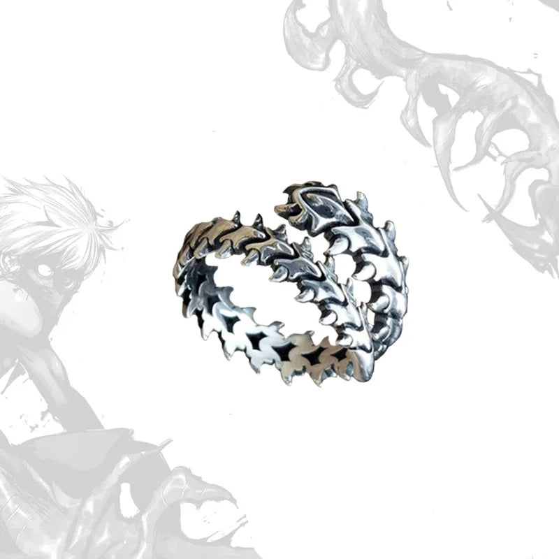 Dragon King Ring for Men - Stylish Medieval Fantasy Jewelry - Perfect for Cosplay, Gifts & Medieval Themed Events