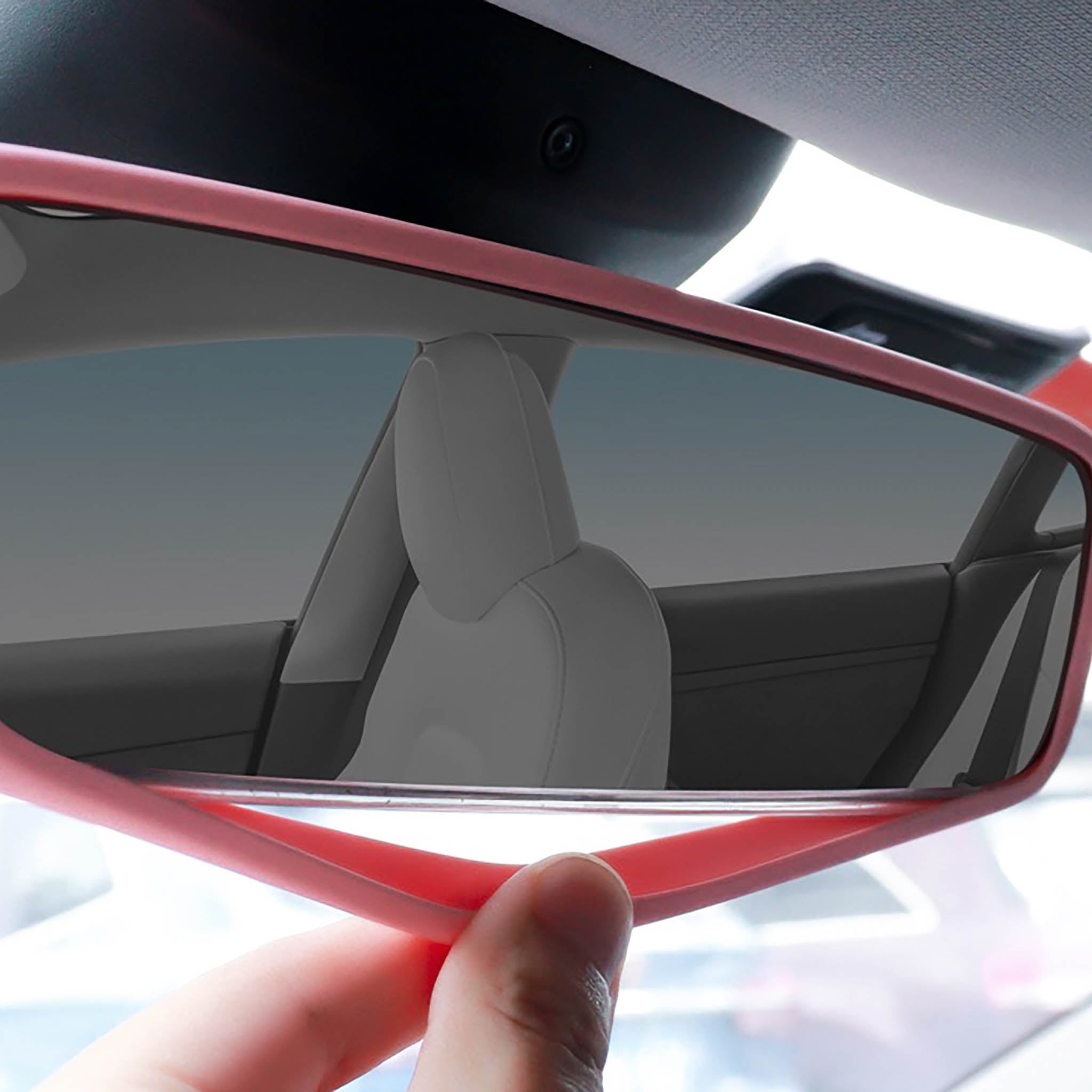 Premium Silicone Screen & Rearview Mirror Frame Protector for Tesla Model 3 & Y – Scratch & Impact Resistant – Perfect for Daily Driving & Road Trips