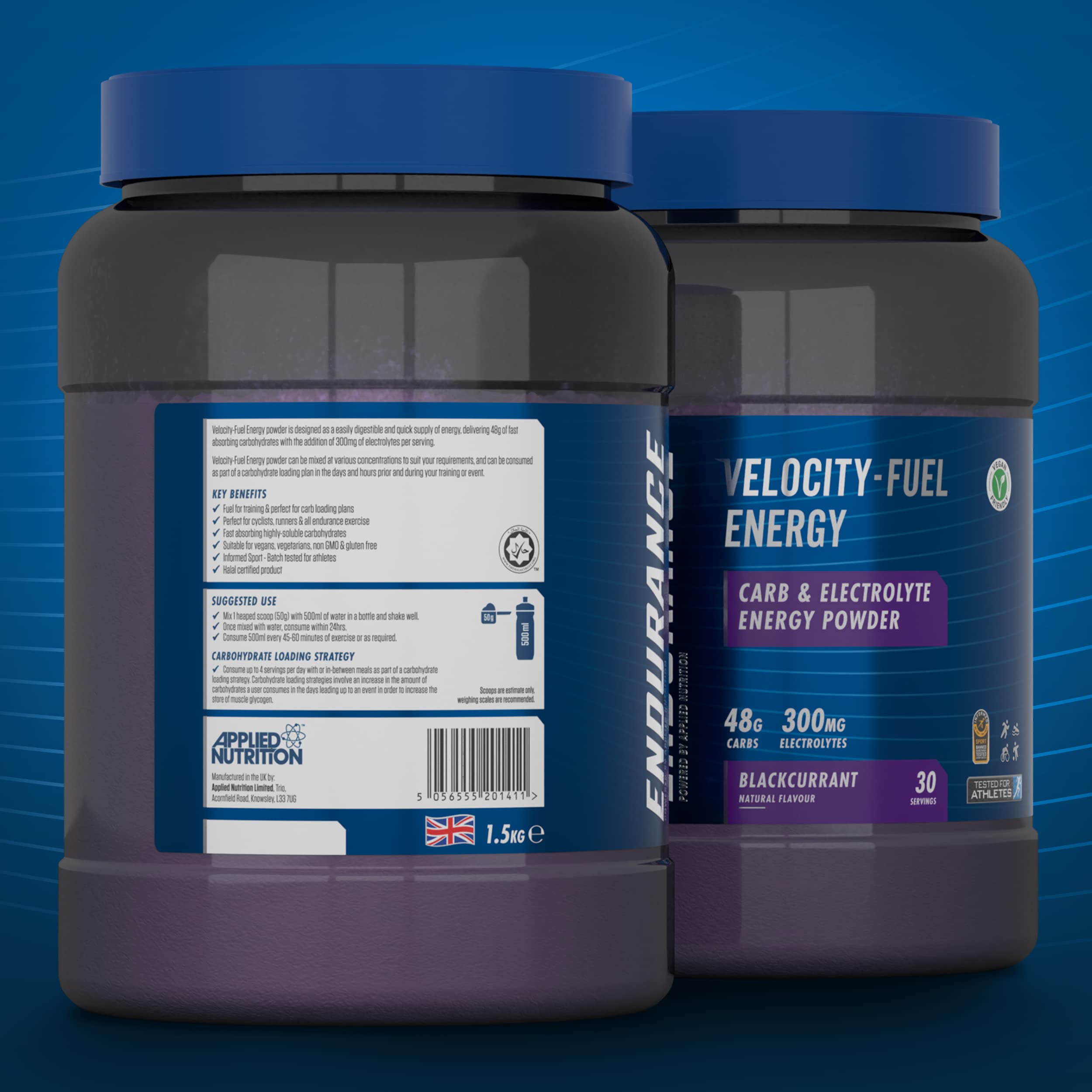 Endurance Energy Blackcurrant Sports Drink Powder - 1500g for Athletes & Workout Recovery | Great for Gym, Running & Endurance Training