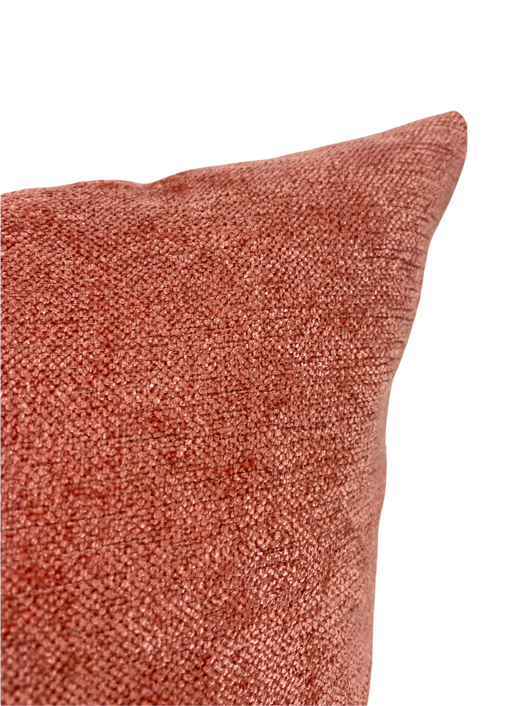Mia Coral Decorative Throw Pillow 17x17 Inches - Soft Square Cushion for Sofa, Bed, Living Room & Home Decor