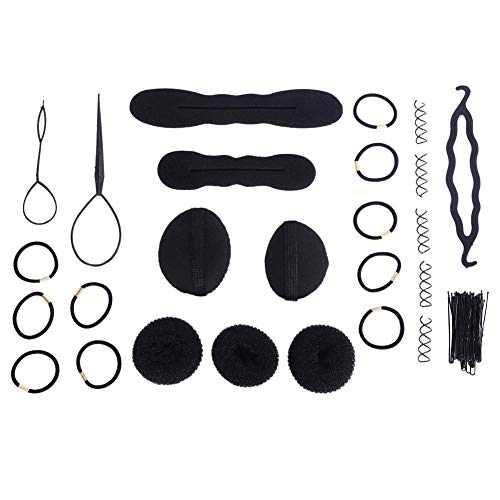 65 Pcs Women's Magic Hair Twist Styling Kit - Hairpins, Bun Makers & Braid Tools for Updos, Ponytails & Everyday Hairstyles - ANGGREK Fashion Hair Accessories