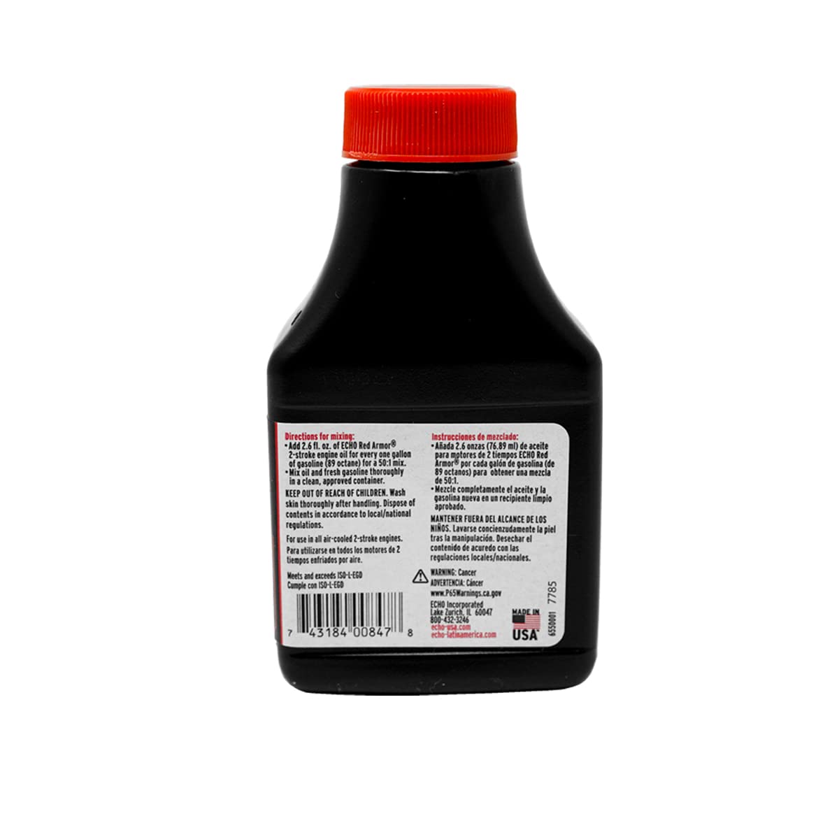 Genuine OEM ECHO Red Armor 2-Cycle Oil Mix (1 Gallon + 2.6oz) - 6550001 - Ideal for Chainsaws, Trimmers & Outdoor Power Equipment