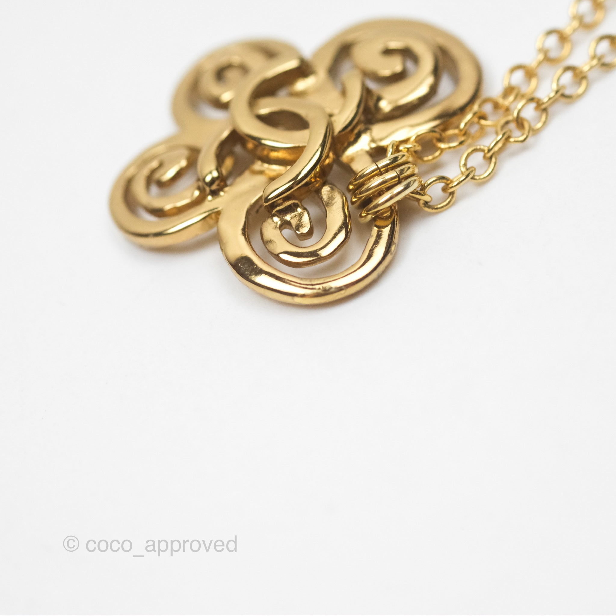 Chanel CC Butterfly Pendant Necklace in Gold Tone - 22S Collection | Elegant Jewelry for Women, Perfect for Parties, Weddings & Special Occasions