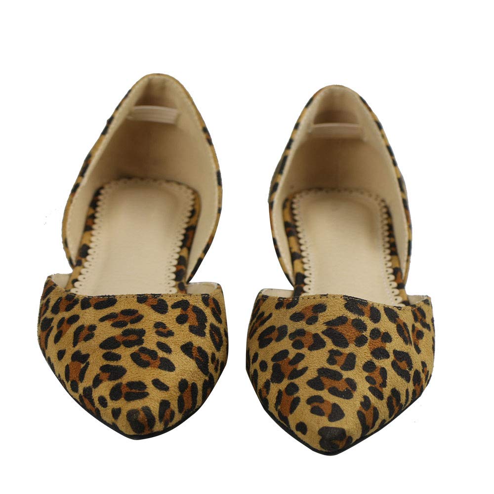 Women's Pointed Toe Ankle Wrap D'Orsay Flats - Slip On Loafers & Casual Ballet Shoes for Work, Office & Everyday Wear