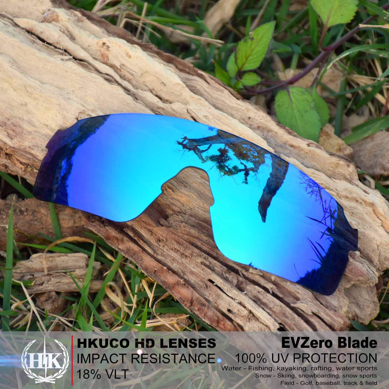 HKUCO Polarized Replacement Lenses for Oakley EVZero Blades Sunglasses - UV Protection, Anti-Glare for Cycling, Running & Outdoor Sports