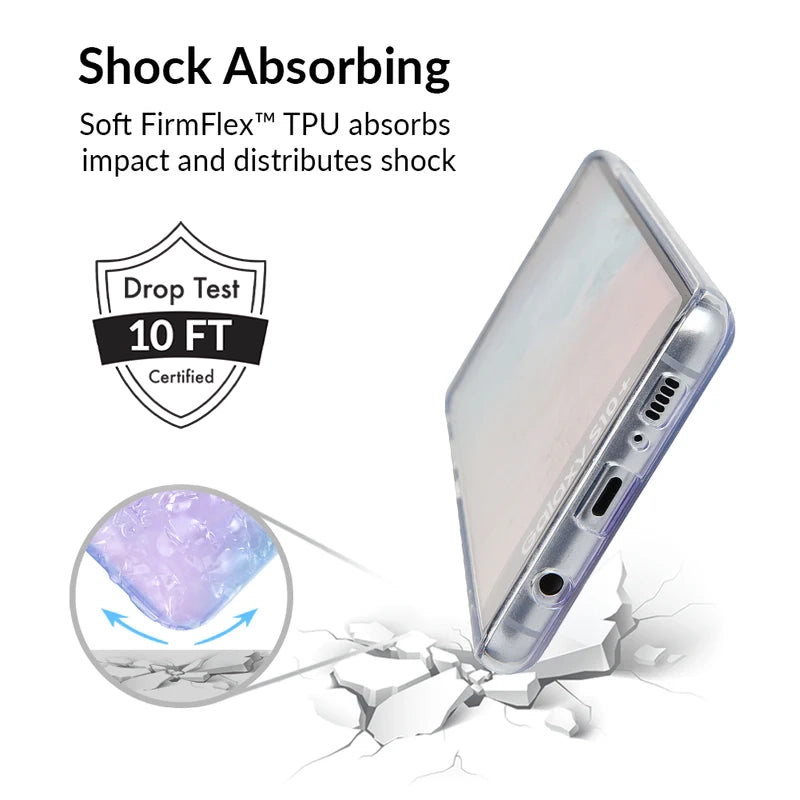 Blue Opal Quartz Samsung Phone Case - Durable Protective Cover for Galaxy S21/S22/S23 - Stylish Crystal Clear Design for Everyday Use & Special Occasions