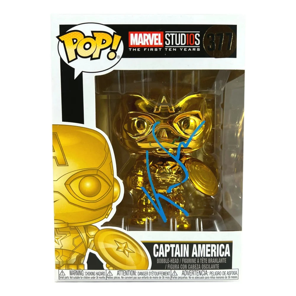 Kevin Feige Autographed Funko Pop #377 Captain America Avengers Marvel - COA JSA Certified - Collectible Gift for Fans & Display for Home or Office
