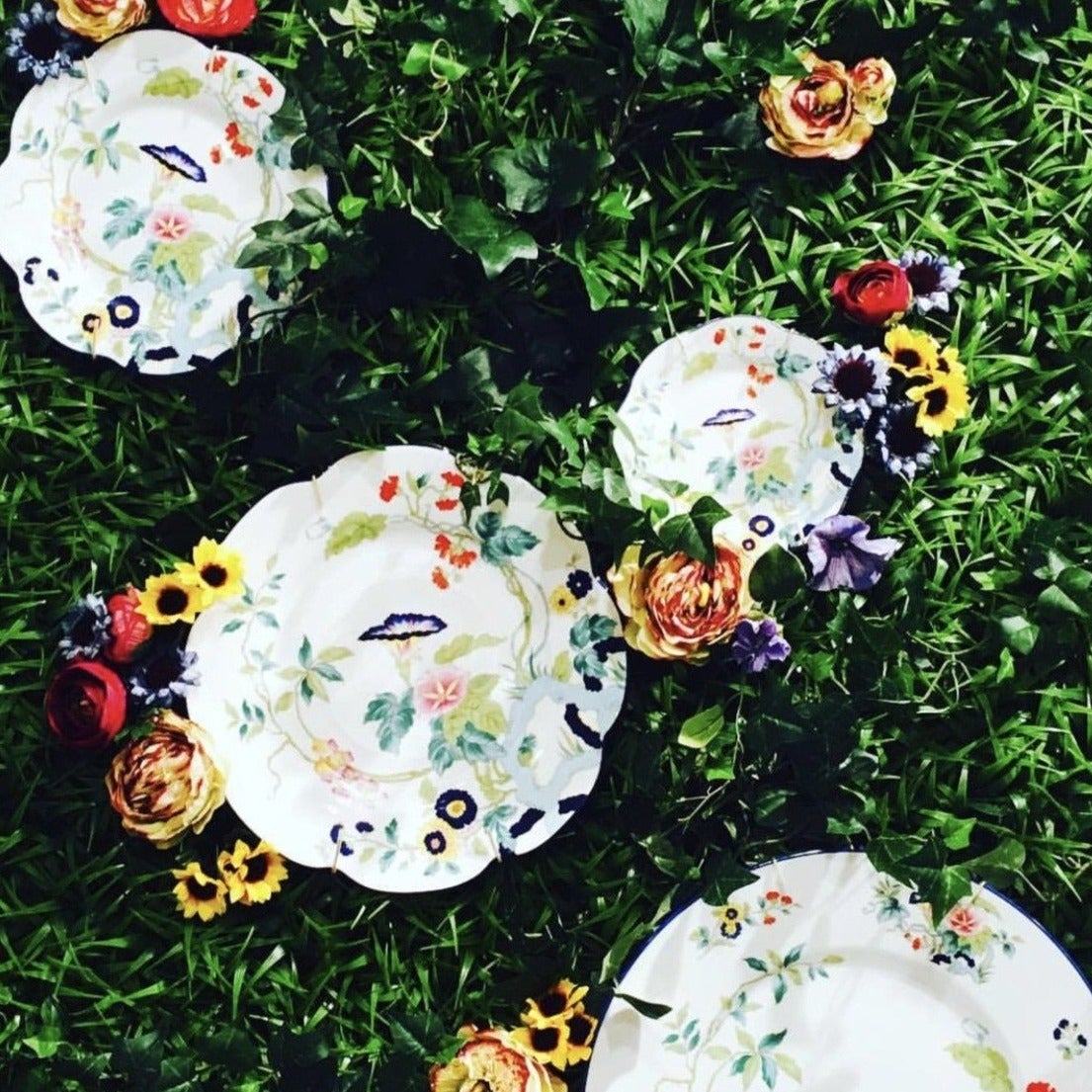 Paradis Bleu Dessert Plate - Elegant Ceramic Dessert Dish for Cakes, Pastries & Treats - Perfect for Dinner Parties, Tea Time & Special Occasions