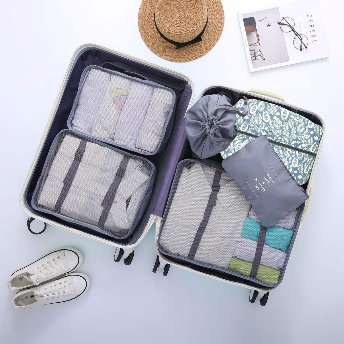 4-Pack Waterproof Nylon Shoe Bags with Zipper for Travel - Durable Shoe Storage Organizer for Men & Women - Perfect for Gym, Vacation & Business Trips