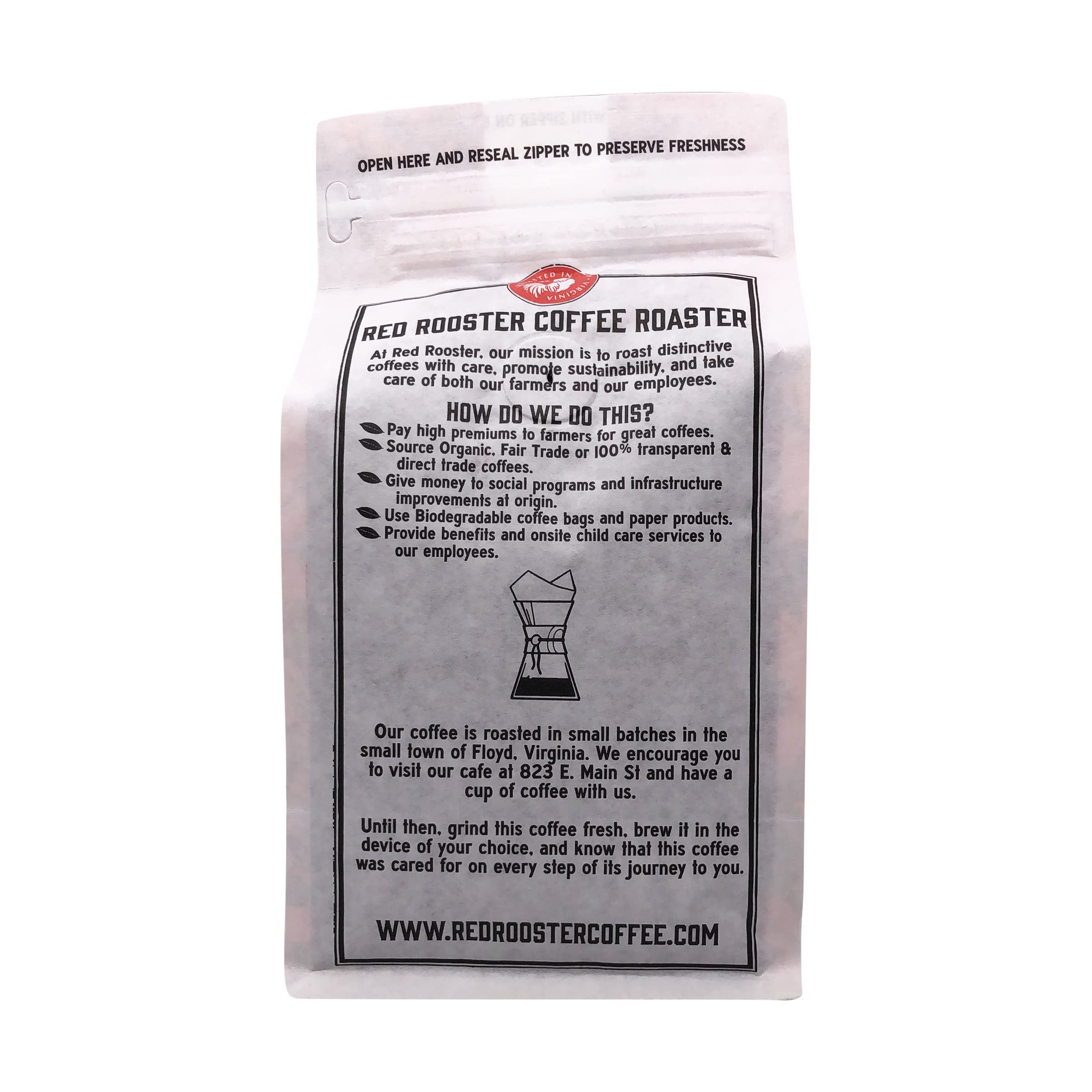 Organic Red Rooster Coffee Roaster - Farmhouse Breakfast Blend Whole Bean Coffee, 5 Pound Bag | Perfect for Home Brewing, Office Use & Gifts