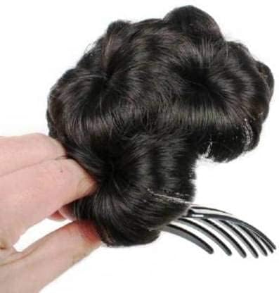 Assu Hair Juda Bun - Natural Feel Black Clutch Hair Extension (Synthetic Fiber, Pack of 1) for Women's Hairstyles, Cosplay & Fashion Accessories