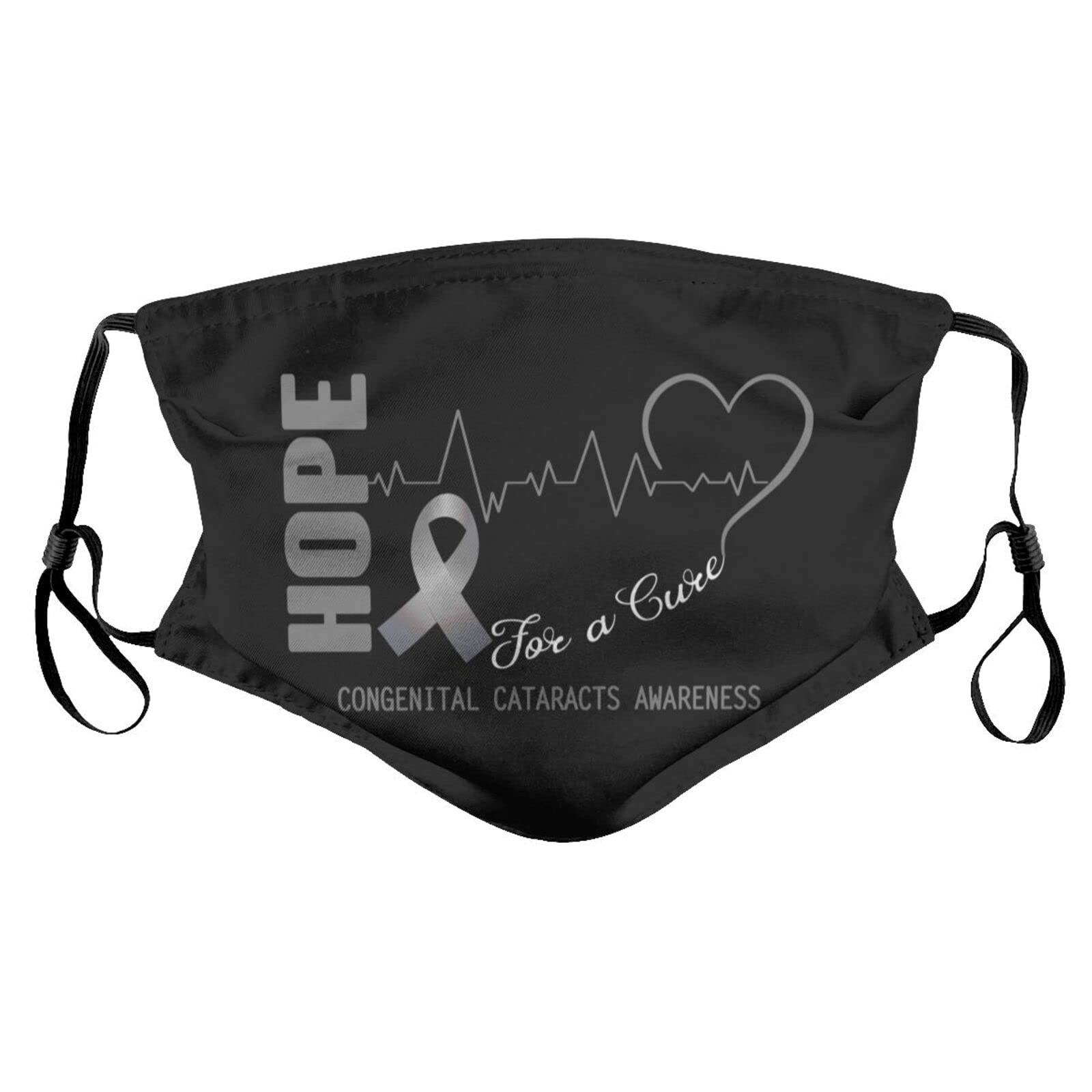 Reusable Face Mask with Filters for Men, Women & Kids - Breathable Washable Balaclava Style - Support Congenital Cataracts Awareness - Perfect for Outdoor Activities, Travel & Daily Protection