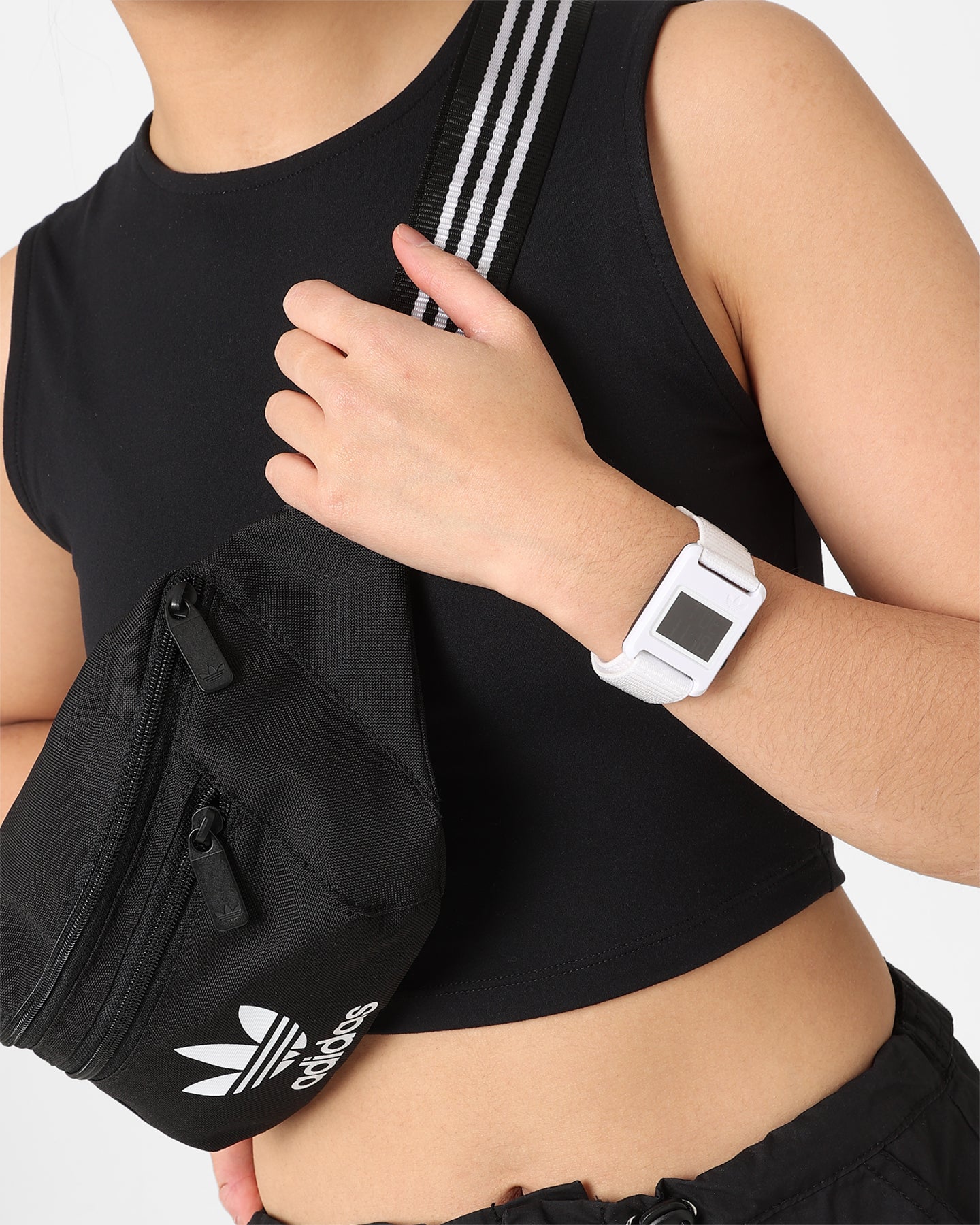 Adidas Retro Pop Digital Watch for Men & Women - White Sports Watch with Alarm, Stopwatch & LED Display - Perfect for Running, Workouts & Casual Wear