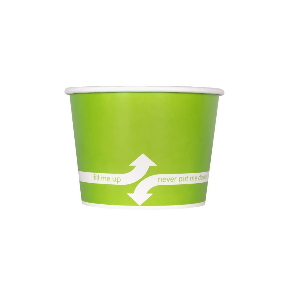 16oz (1000 ct) Eco-Friendly Disposable Paper Soup Bowls - Perfect for Hot & Cold Foods, Soups, Noodles, Pasta, Snacks - Green Compostable Bowls for Parties, Catering, Restaurants & Home Use
