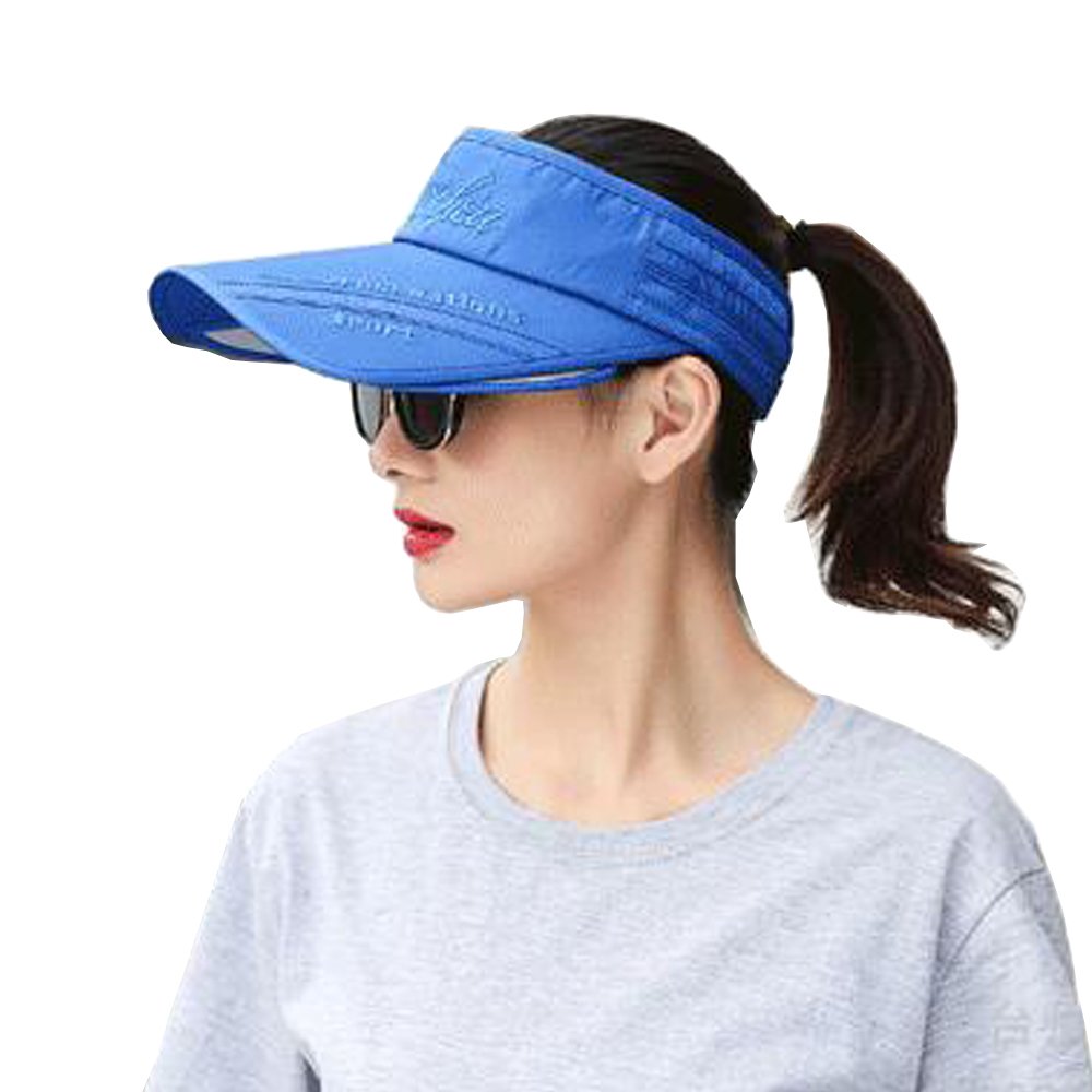 YEKEYI Retractable Visor Sun Hat - Wide Brim UV Protection Summer Beach Hat for Women & Men - Perfect for Fishing, Baseball, Outdoor Activities & Travel